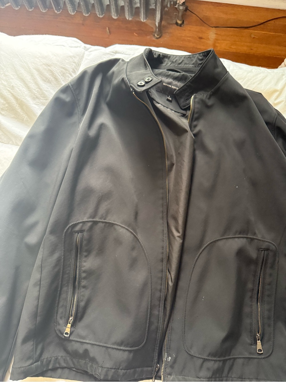 Banana Republic Black Bomber Jacket